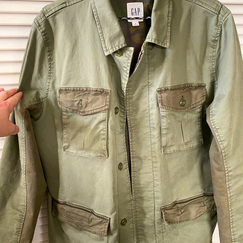 Men’s Gap military shirt jacket olive M